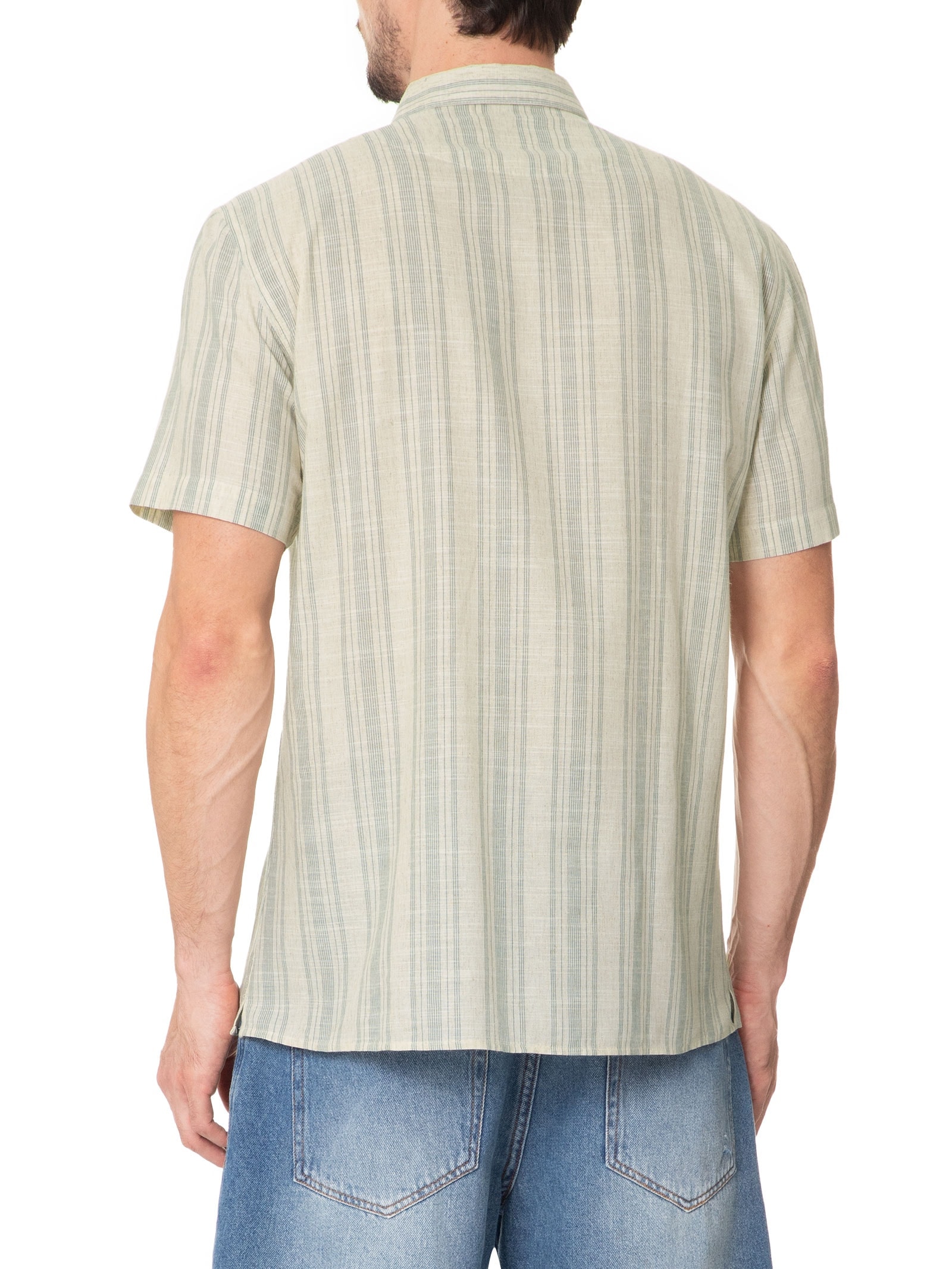 Camisa Masculina Linen Blend Verde John John
