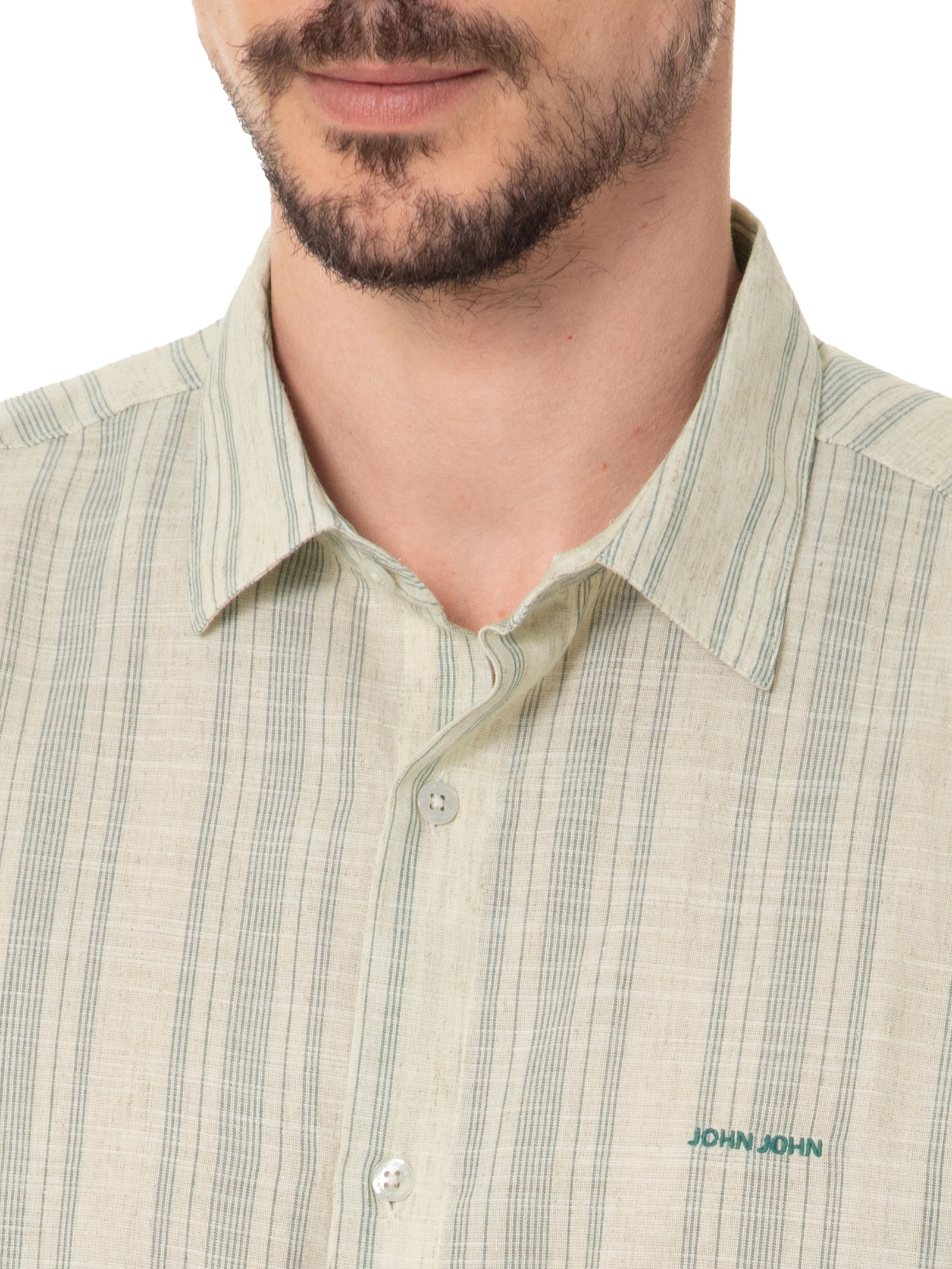 Camisa Masculina Linen Blend Verde John John