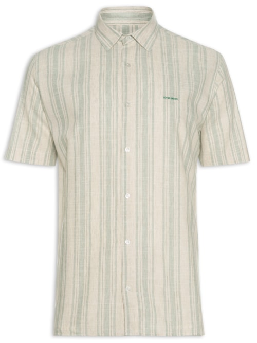 Camisa Masculina Linen Blend – Verde