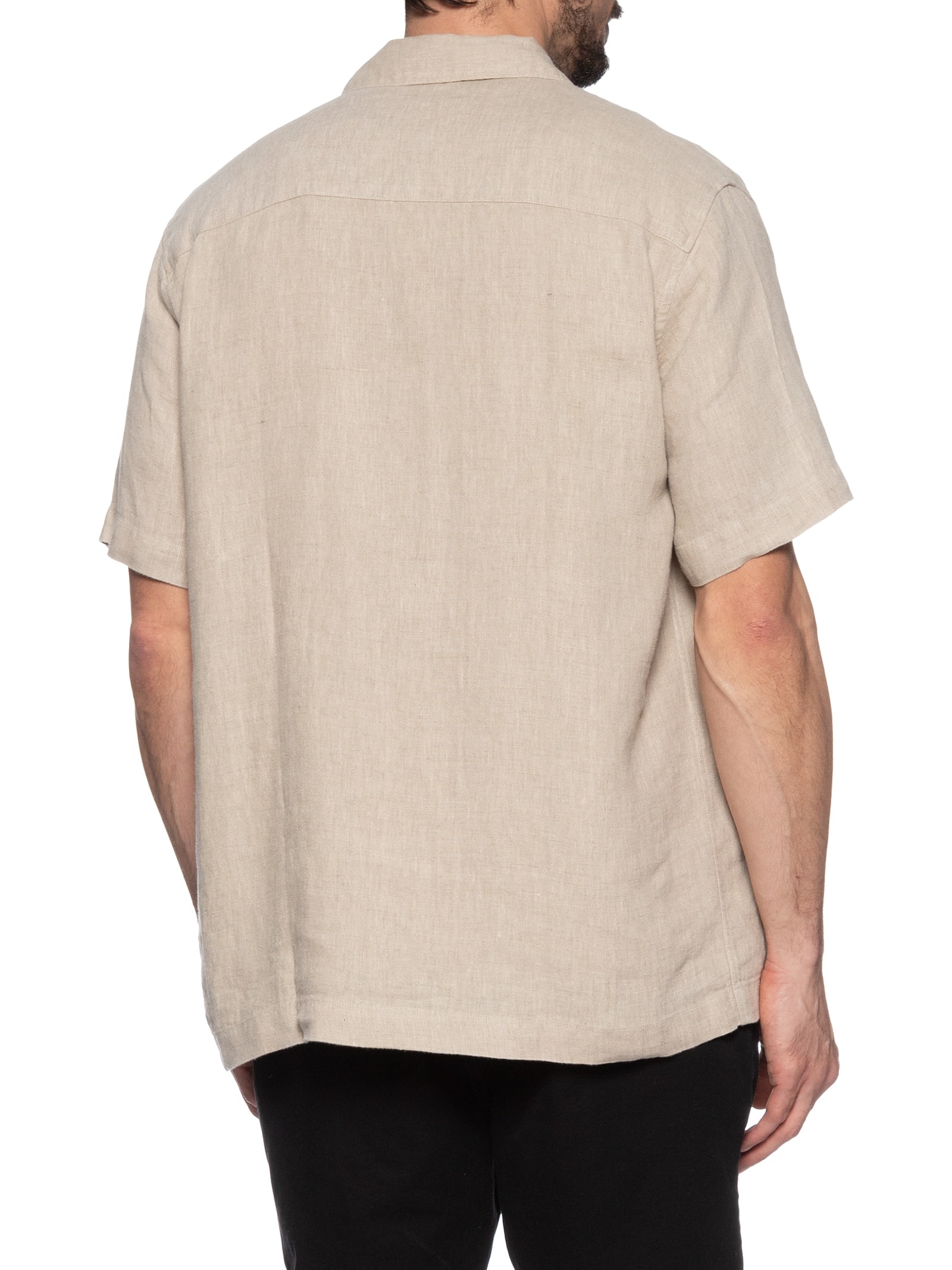 Camisa Masculina Linen Coqueiros Mc Bege Osklen