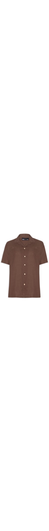 Camisa Masculina Linen Henna Café - Marrom