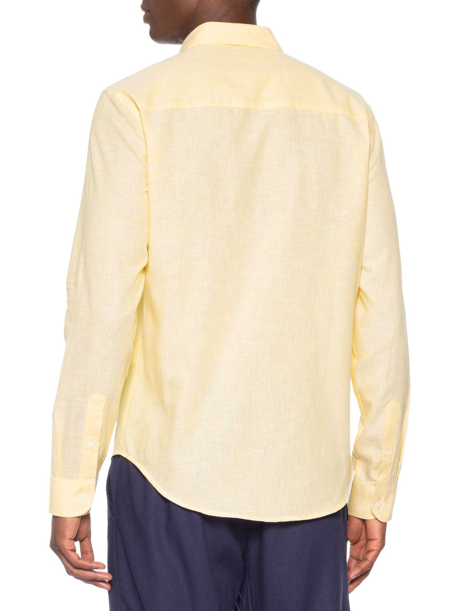 Camisa Masculina Linho Amarelo Sergio K