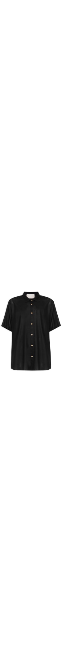 Camisa Masculina Linho Básica - Preto