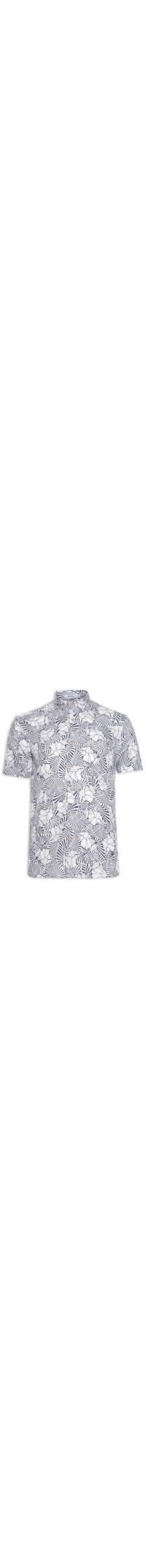 Camisa Masculina Linho Florida - Azul