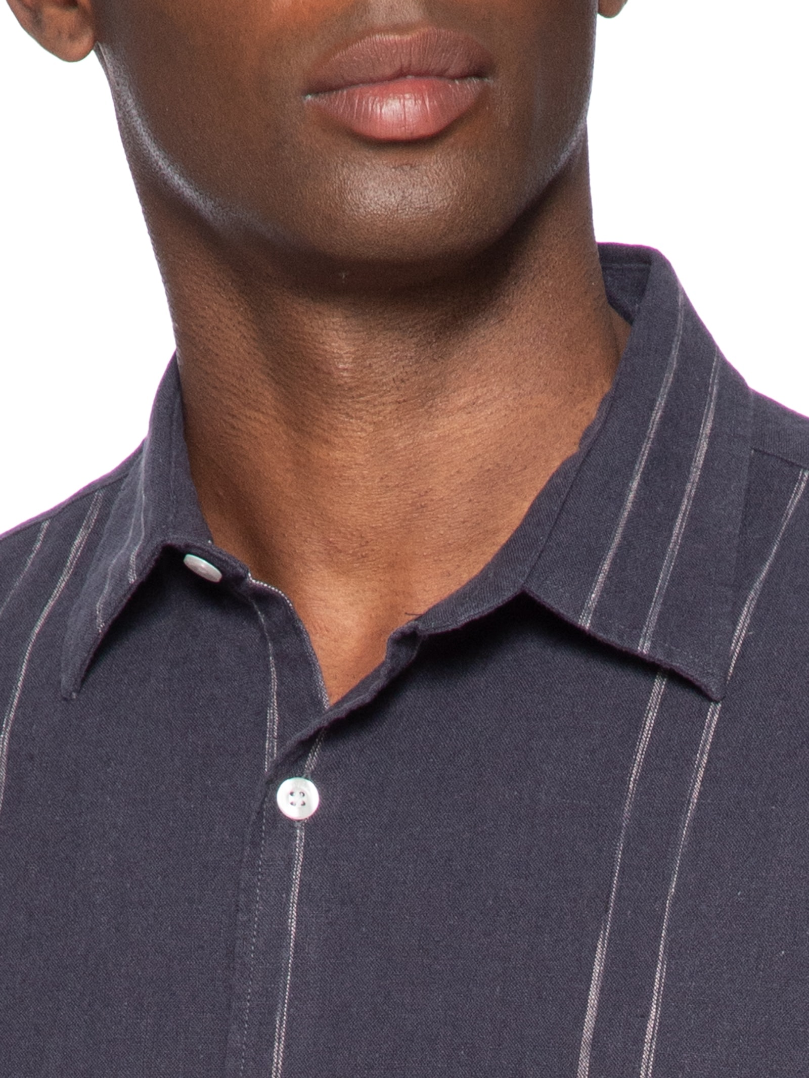 Camisa Masculina Linho Listra Summer Azul Foxton