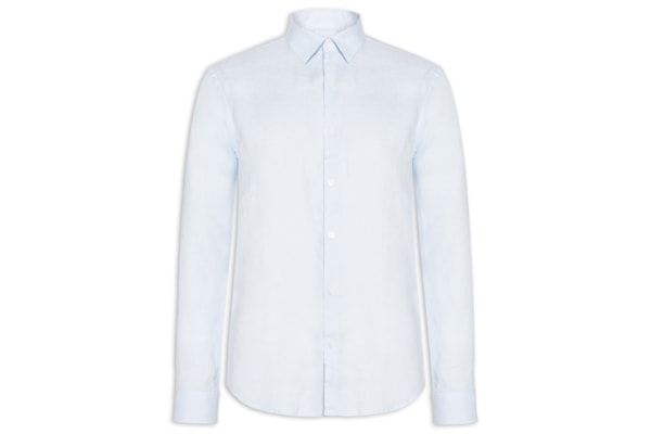 Camisa Masculina Linho Lumiar - Azul