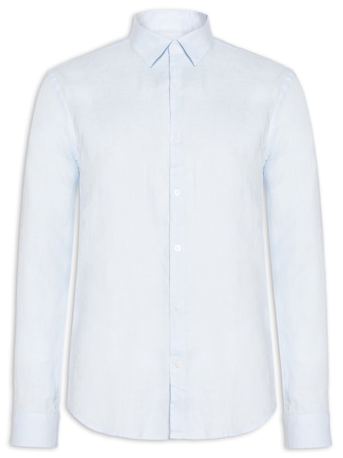 Camisa Masculina Linho Lumiar – Azul