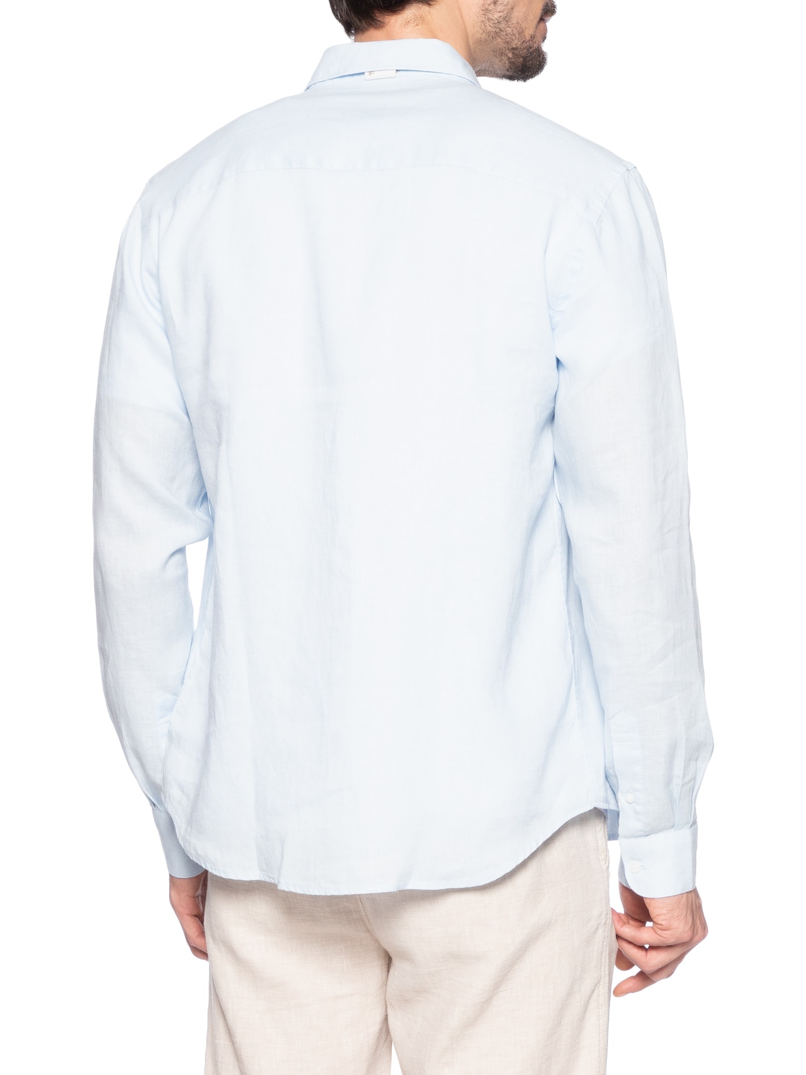 Camisa Masculina Linho Lumiar Azul Foxton