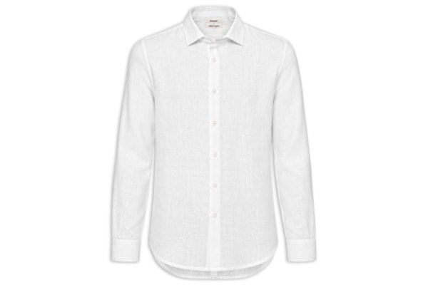 Camisa Masculina Linho Puro - Branco