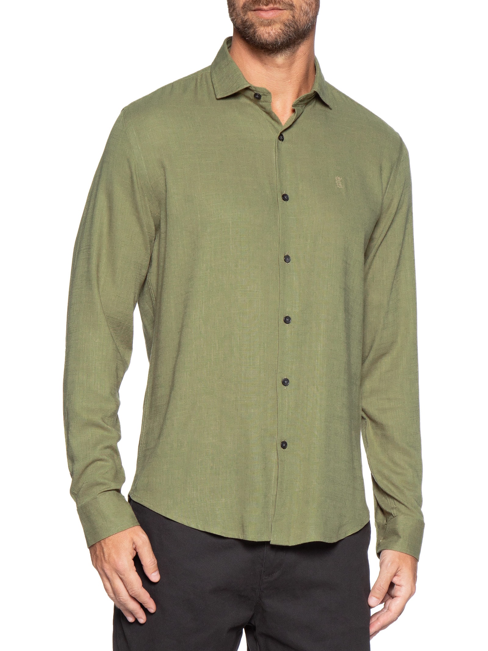 Camisa Masculina Linho Verde Sergio K