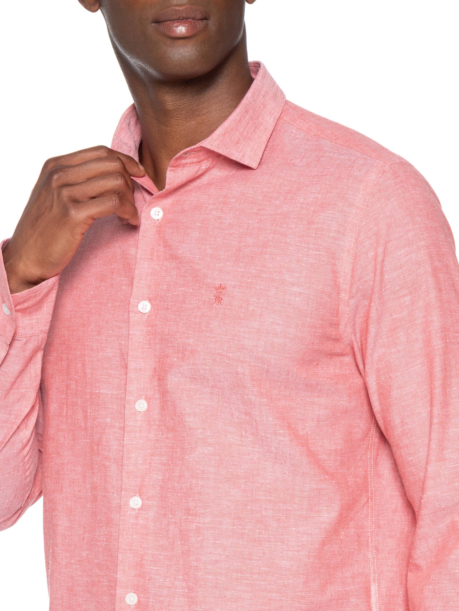 Camisa Masculina Linho Vermelho Sergio K