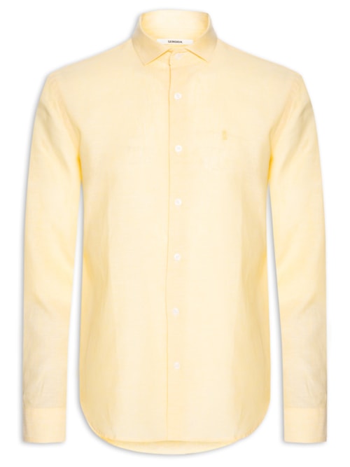 Camisa Masculina Linho – Amarelo