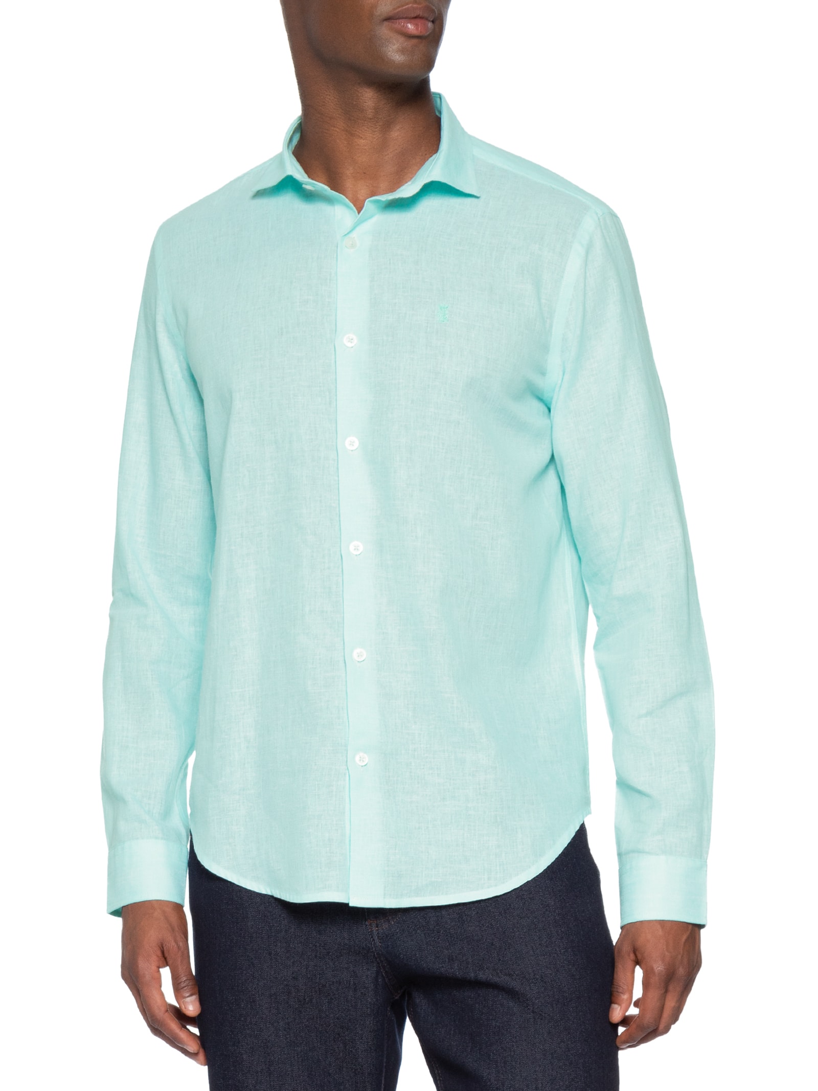 Camisa Masculina Linho – Verde Sergio K