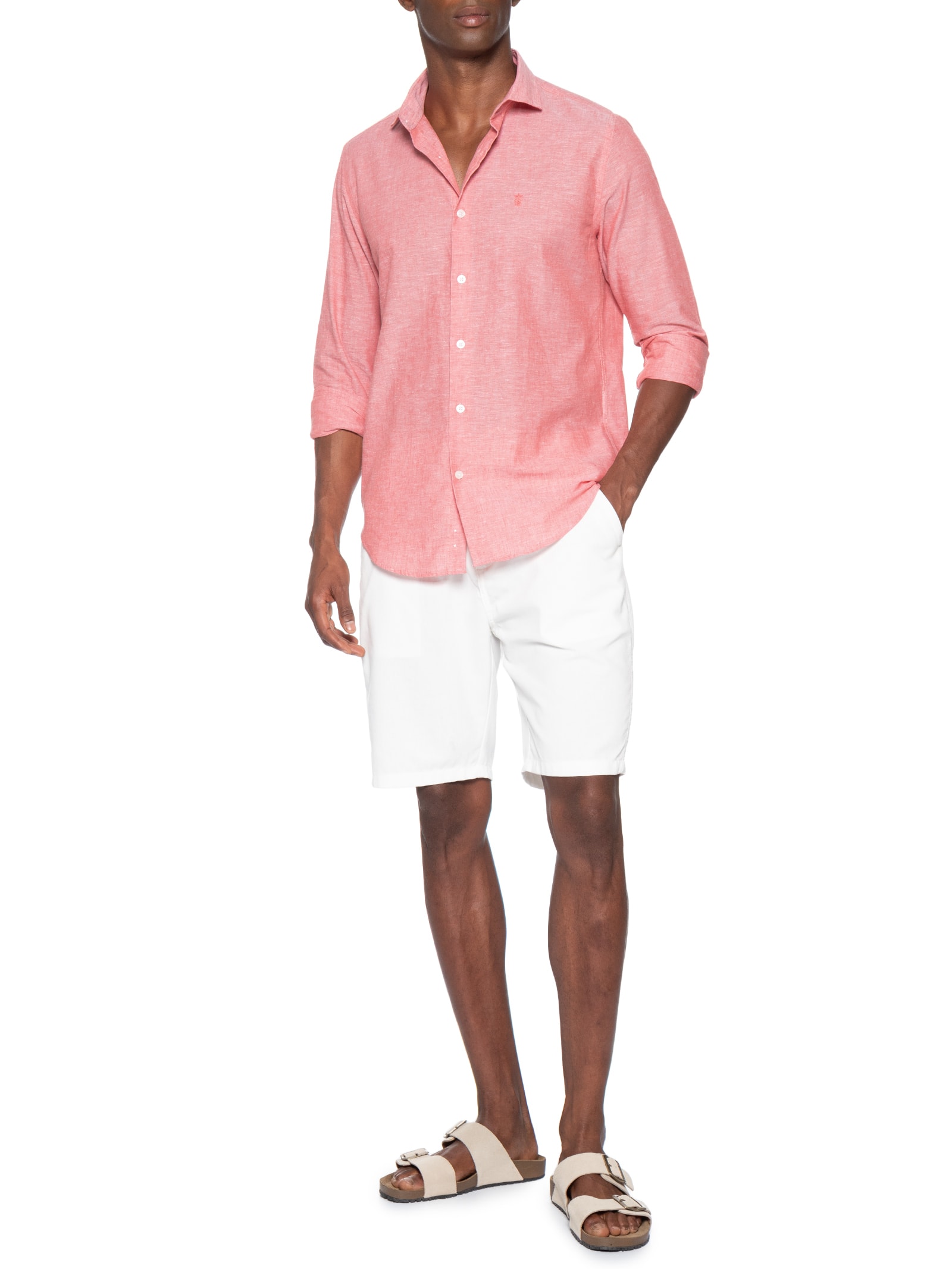 Camisa Masculina Linho – Vermelho Sergio K