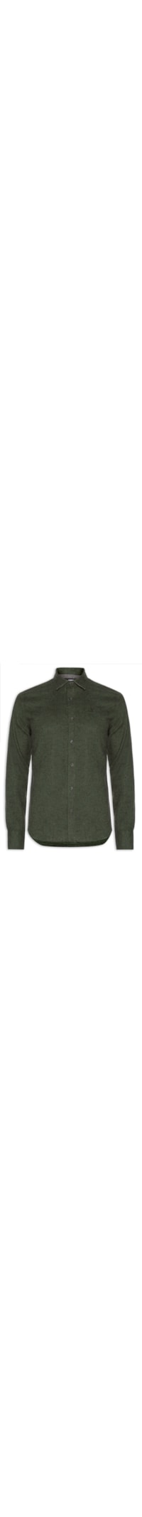 Camisa Masculina Lisa Em Flanela Twill - Verde