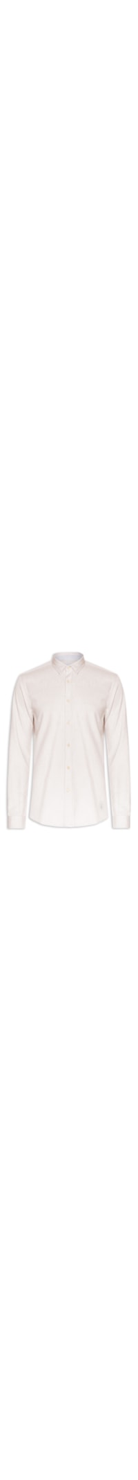 Camisa Masculina Lisa em Oxford - Bege