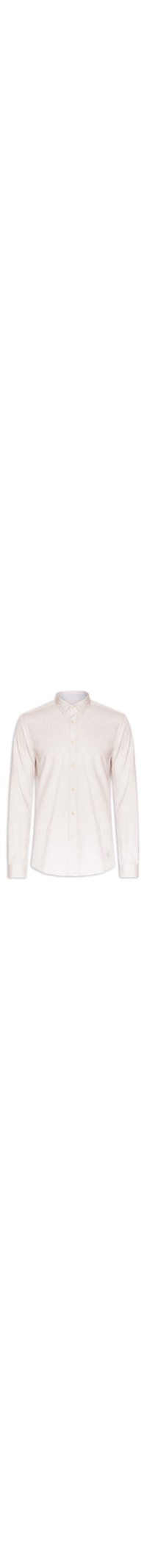 Camisa Masculina Lisa em Oxford - Bege