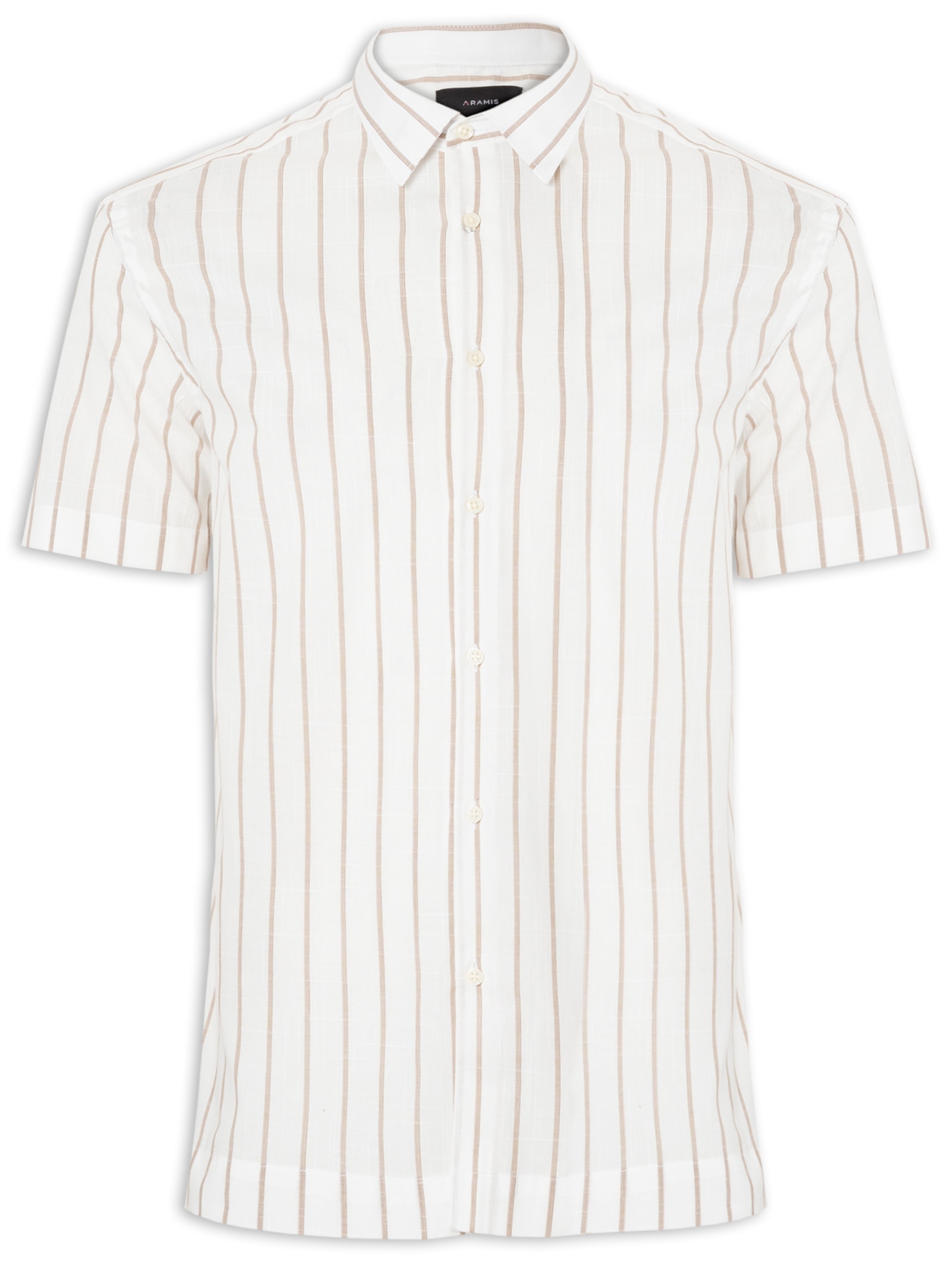 Camisa Masculina Listra Flamê Branco Aramis