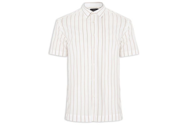 Camisa Masculina Listra Flamê - Branco