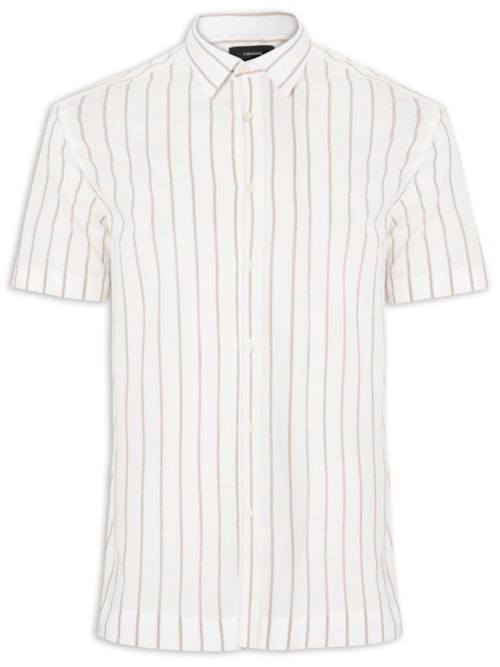 Camisa Masculina Listra Flamê – Branco
