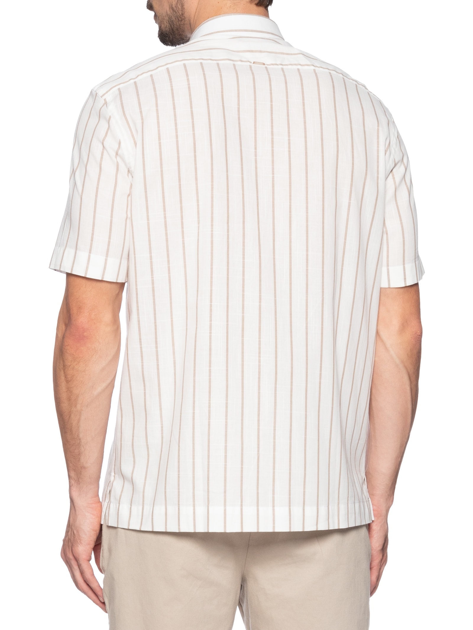 Camisa Masculina Listra Flamê Branco Aramis