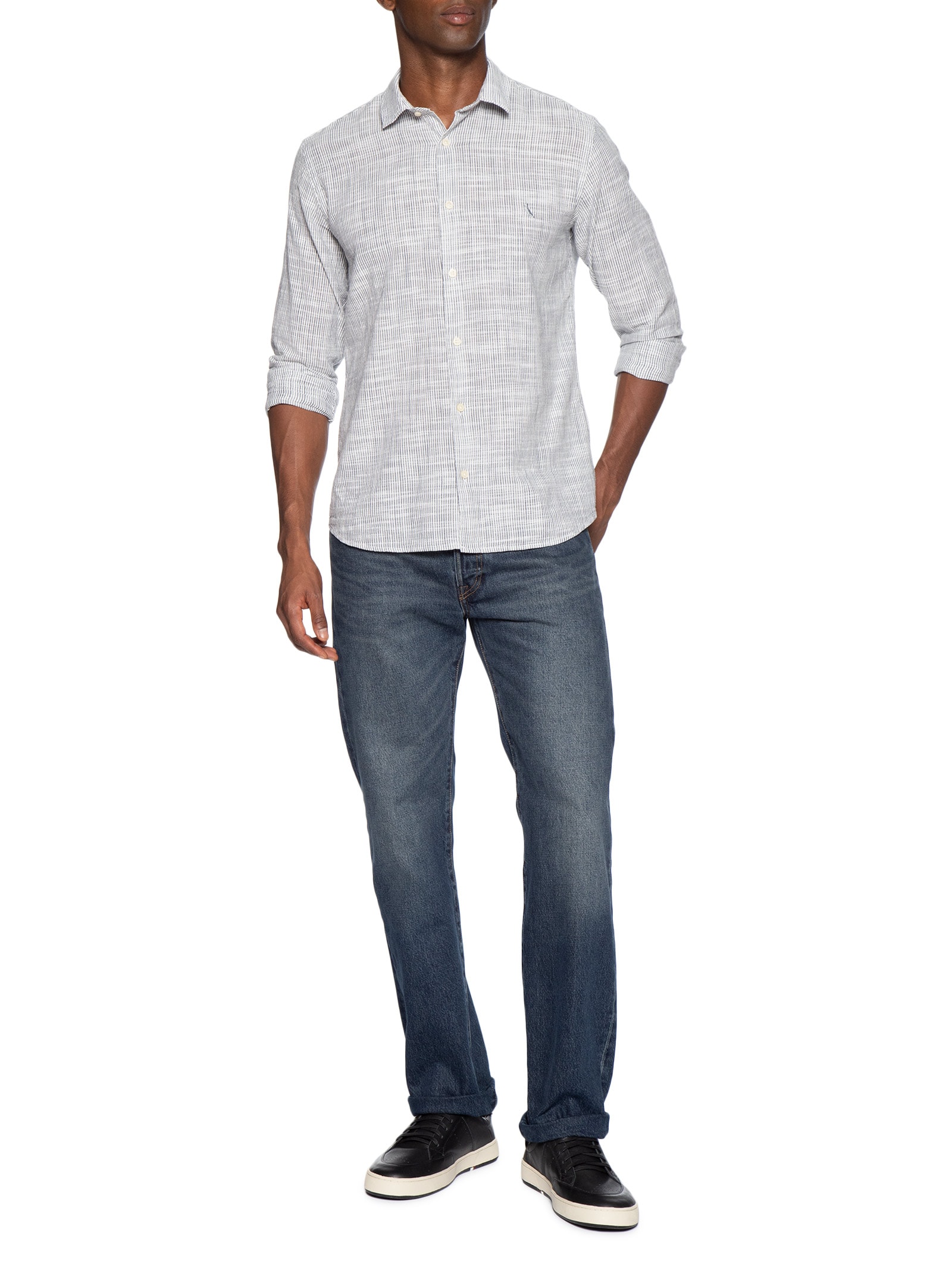 Camisa Masculina Listrada Regatta Azul Reserva