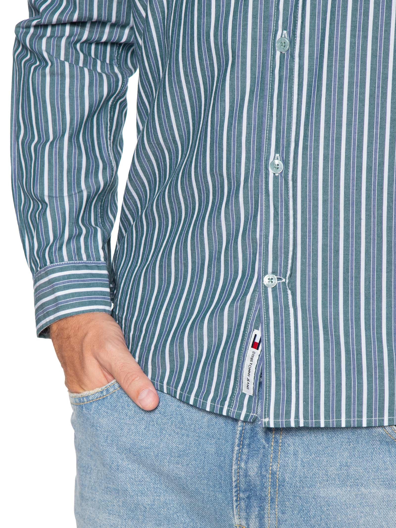 Camisa Masculina Listrada Relaxed Fit Azul Tommy Jeans