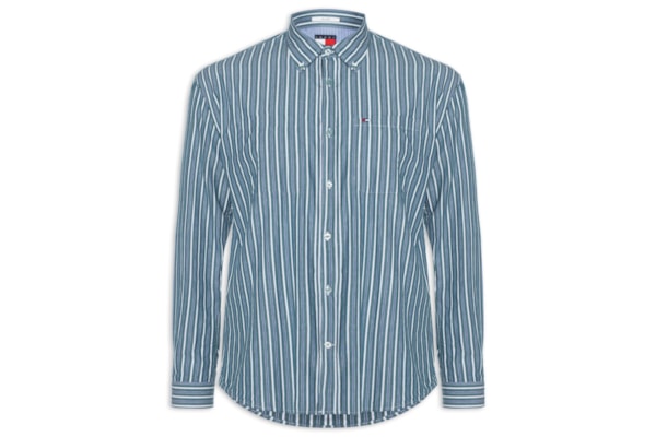 Camisa Masculina Listrada Relaxed Fit - Azul