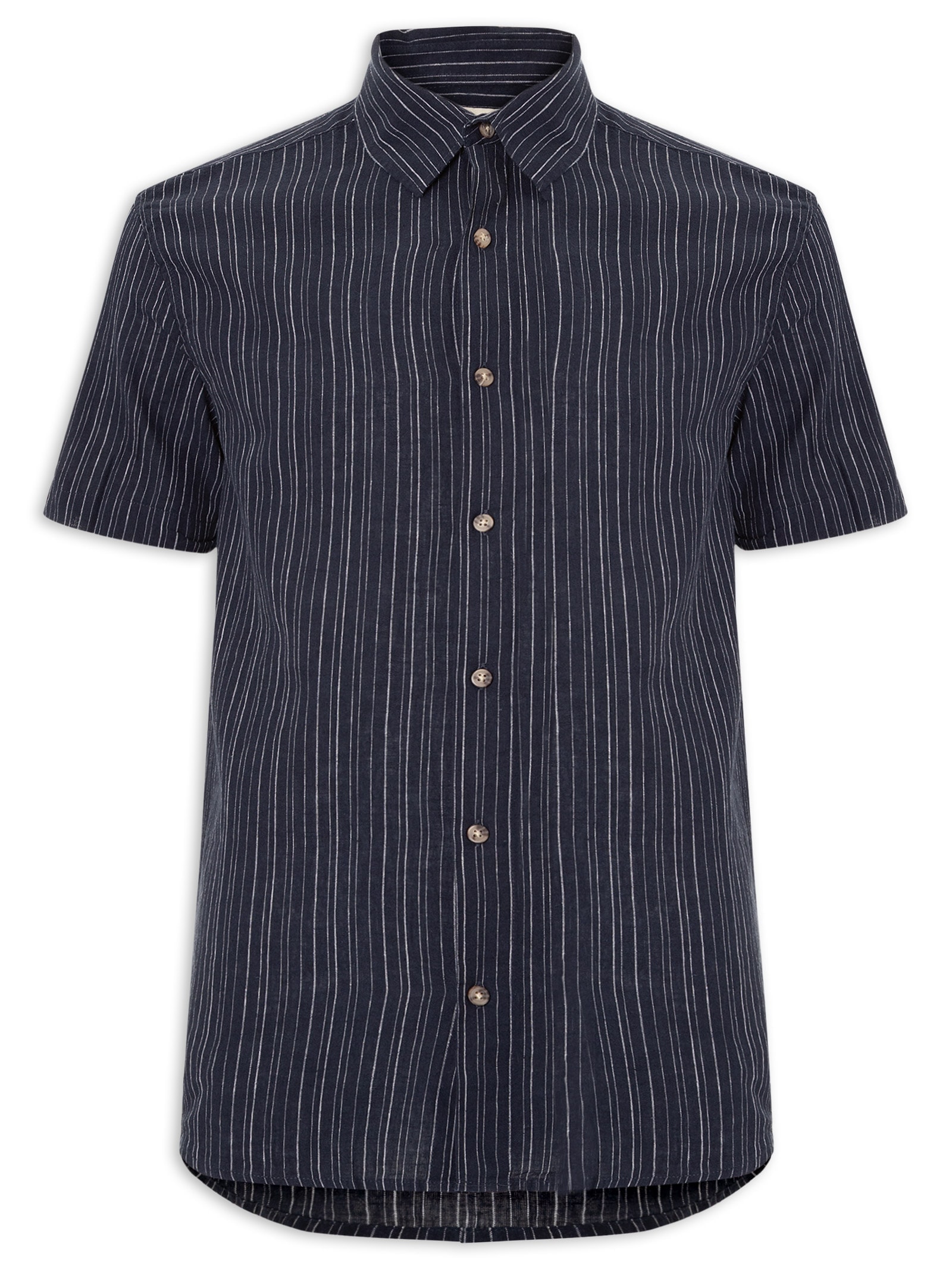 Camisa Masculina Listras Azul Hering