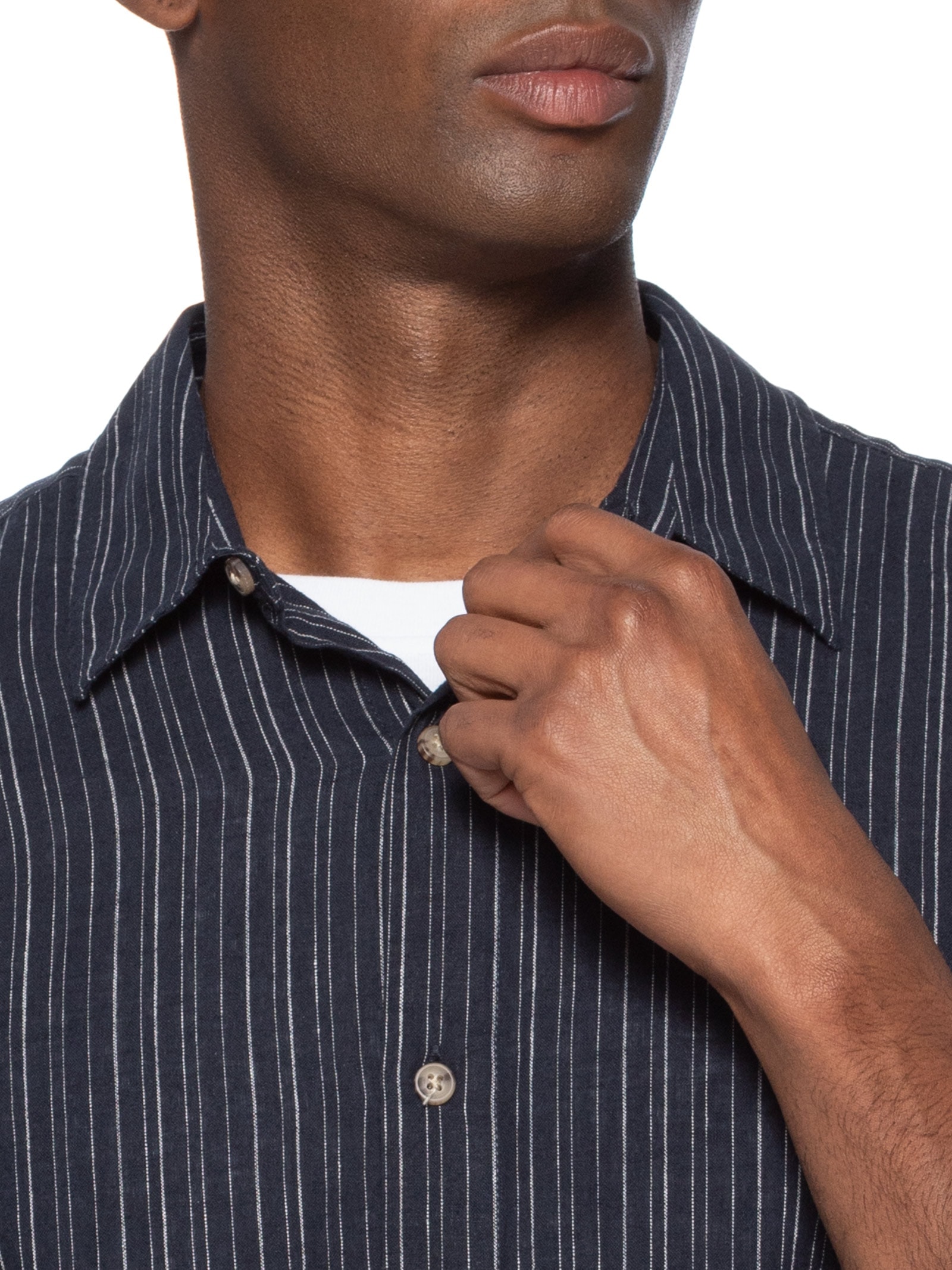 Camisa Masculina Listras Azul Hering