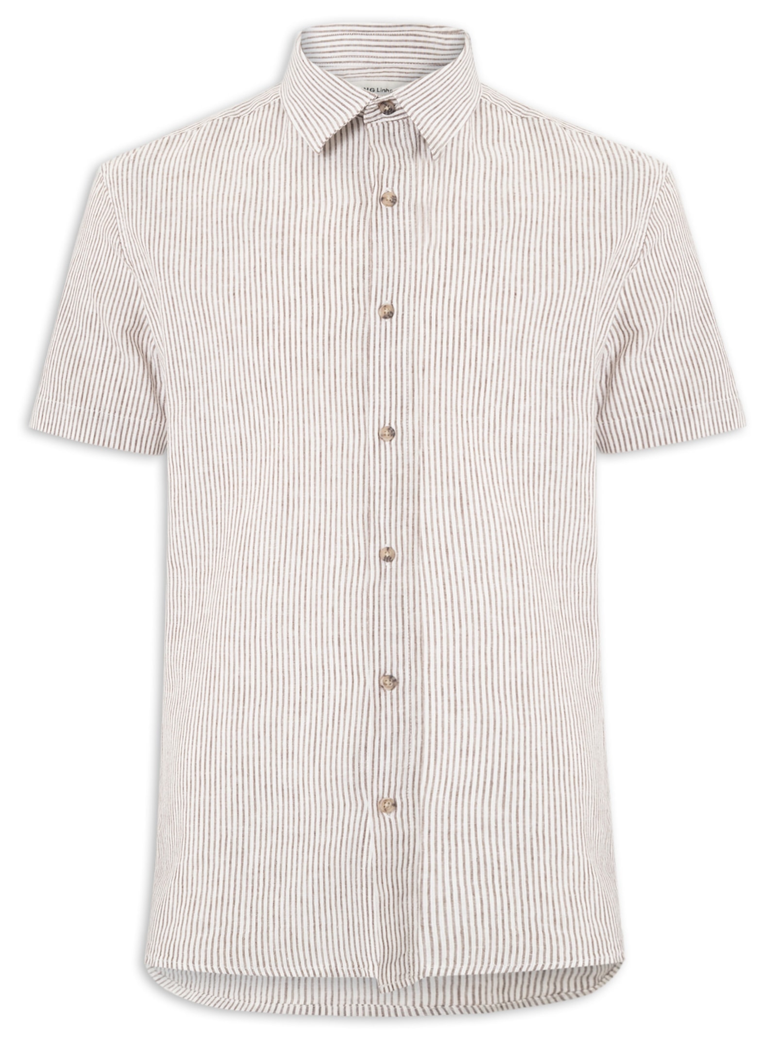 Camisa Masculina Listras  Bege Hering