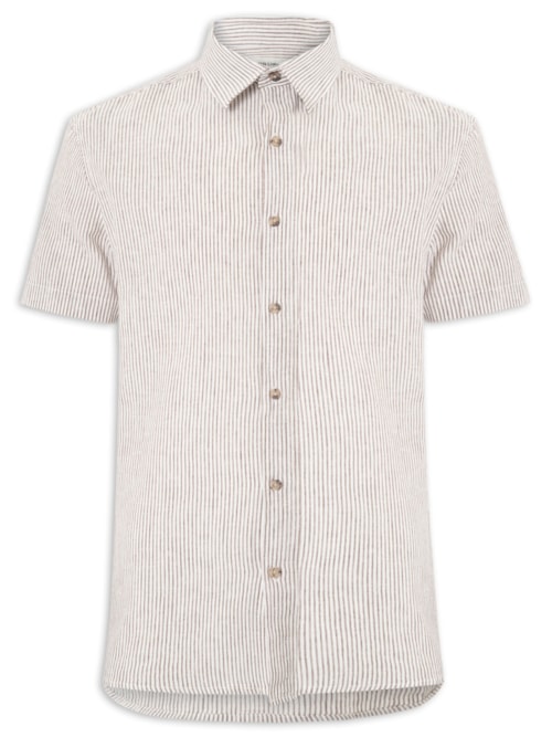 Camisa Masculina Listras – Bege