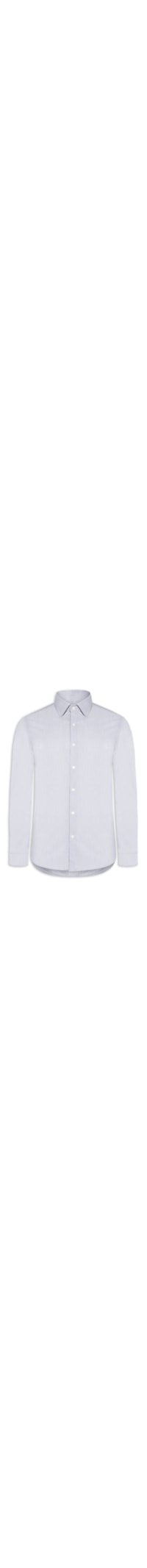 Camisa Masculina Londres Listra Fina Manga Longa - Azul