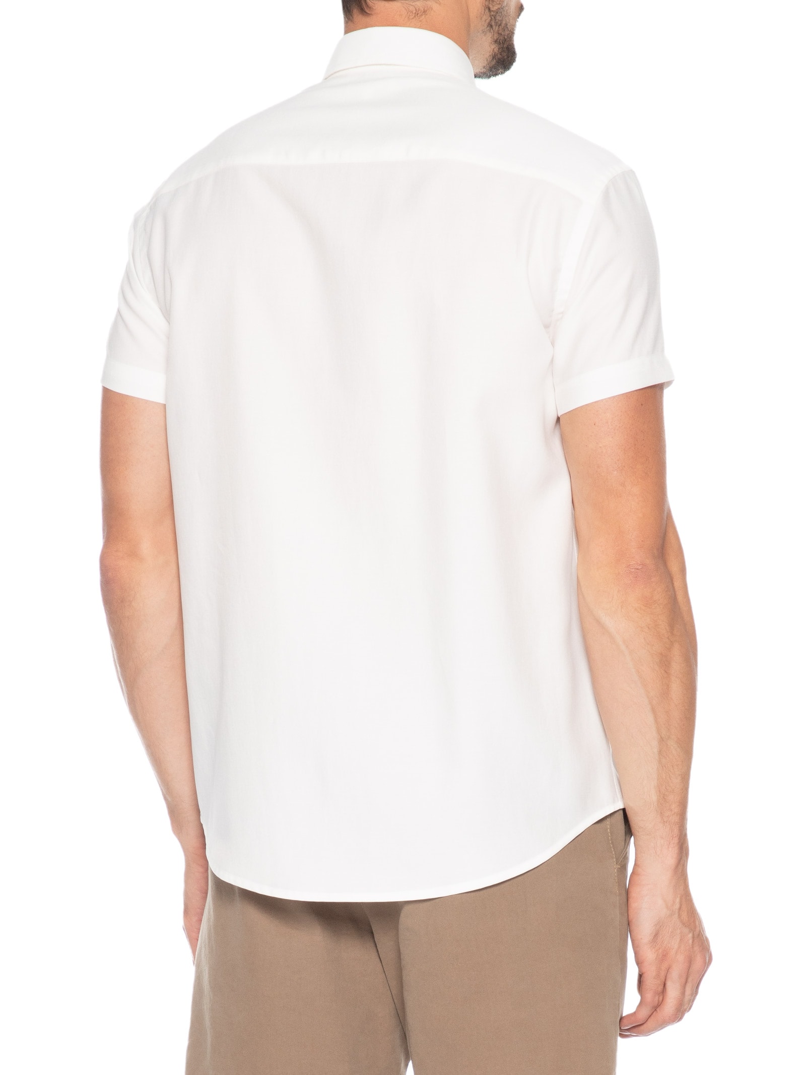 Camisa Masculina Lyocell Stoned Branco Sergio K