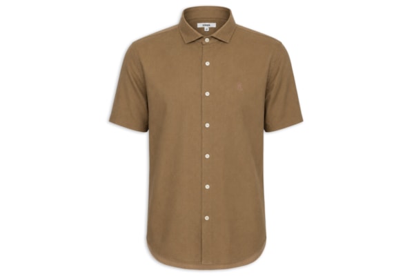 Camisa Masculina Lyocell Stoned – Marrom