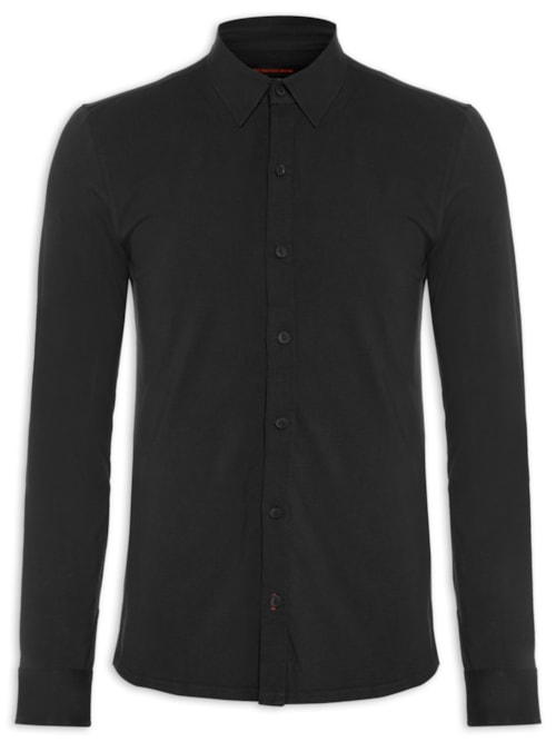Camisa Masculina Malha Just Stretch – Preto