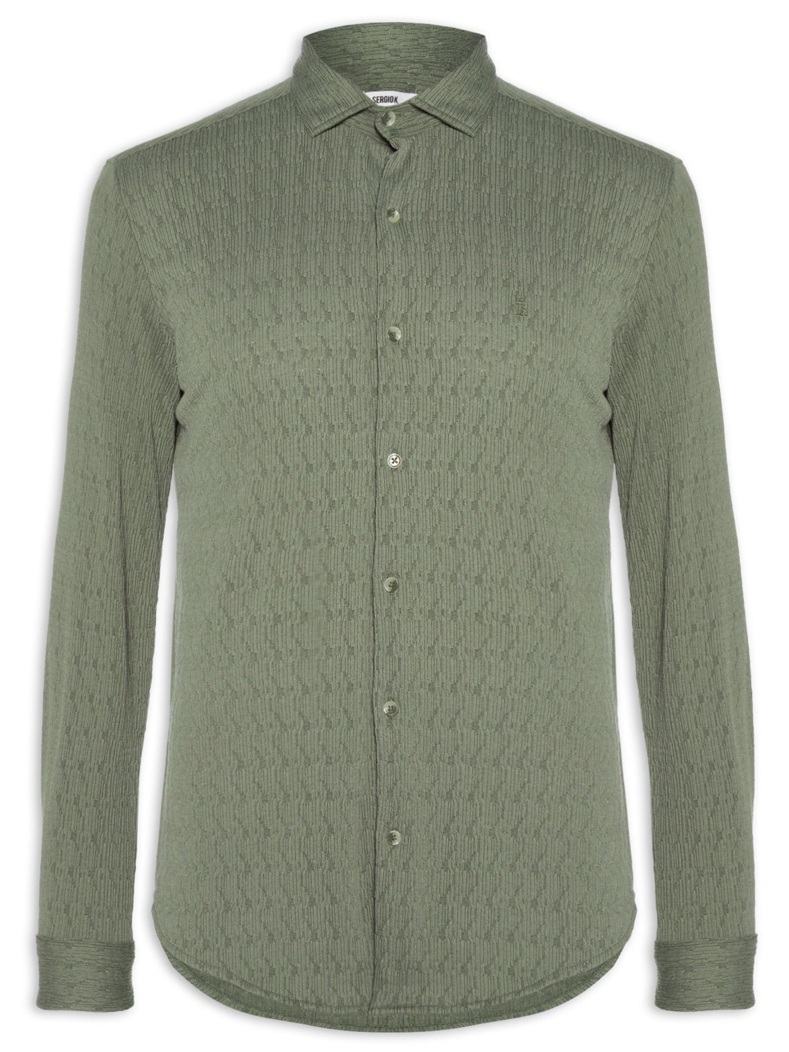 Camisa Masculina Malha Relevo – Verde Sergio K