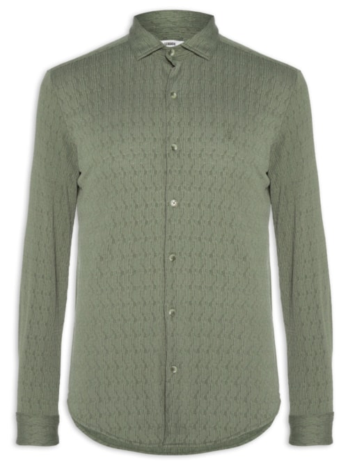 Camisa Masculina Malha Relevo – Verde