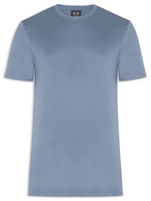 Camisa Masculina Manga Curta Ax Pima – Azul