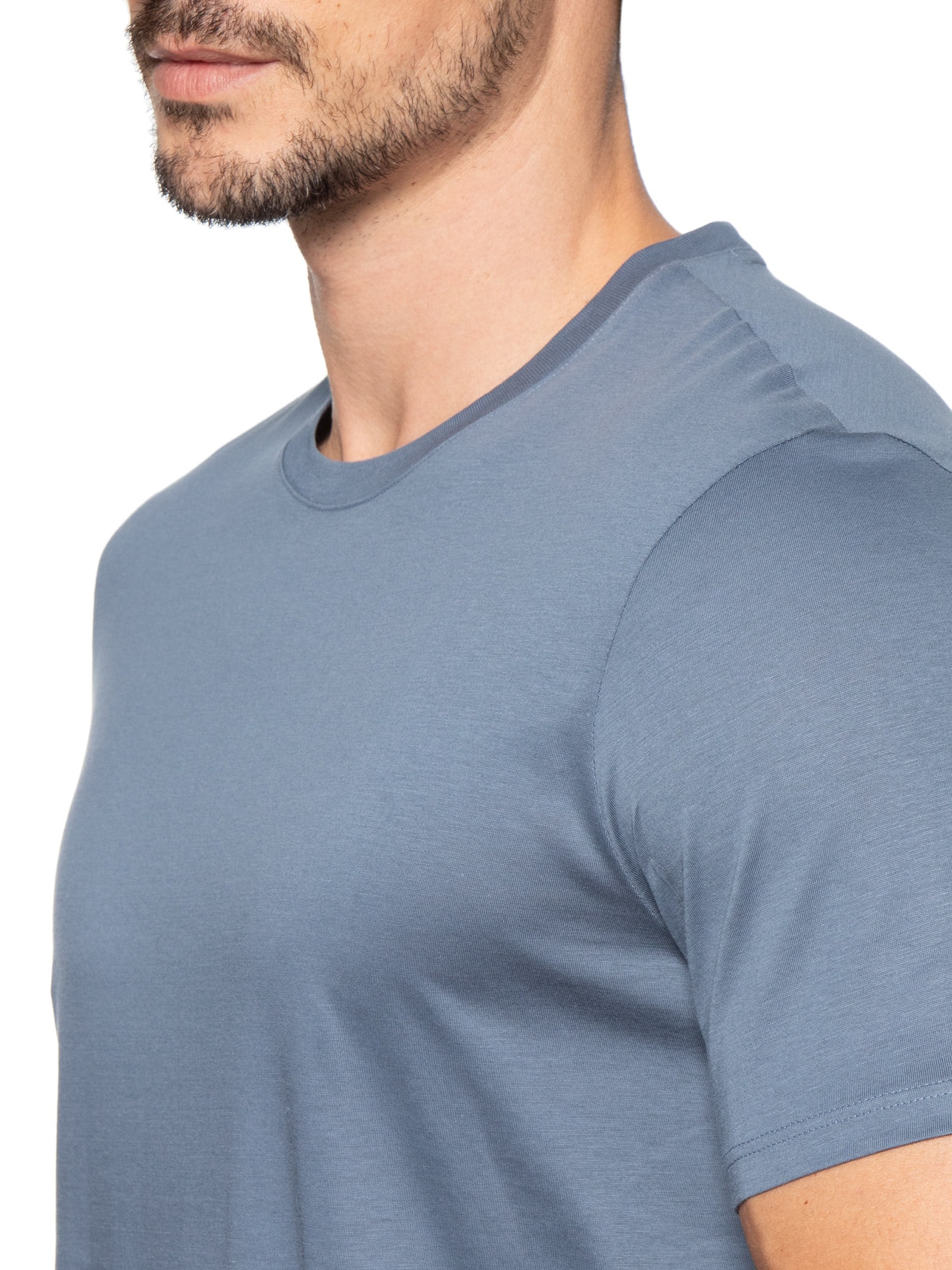 Camisa Masculina Manga Curta Ax Pima Azul Armani Exchange