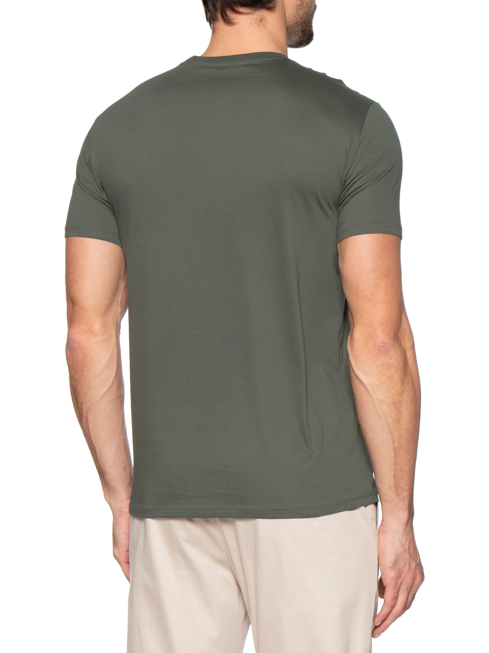 Camisa Masculina Manga Curta Ax Pima Verde Armani Exchange