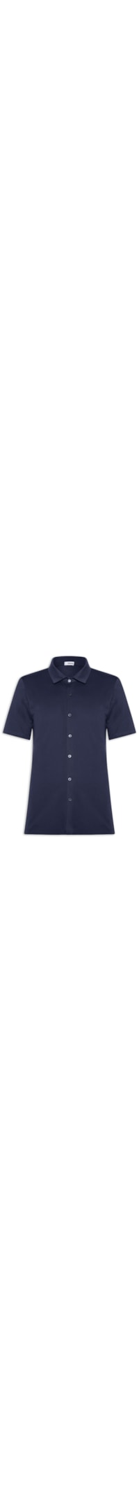 Camisa Masculina Manga Curta Básica - Azul