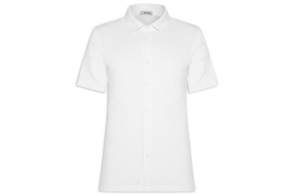 Camisa Masculina Manga Curta Básica - Branco