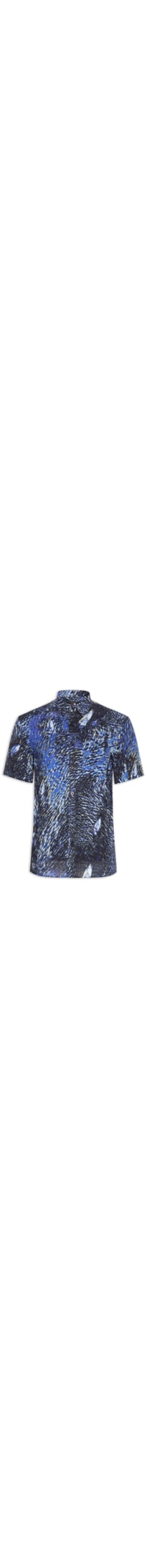 Camisa Masculina Manga Curta Bay - Azul