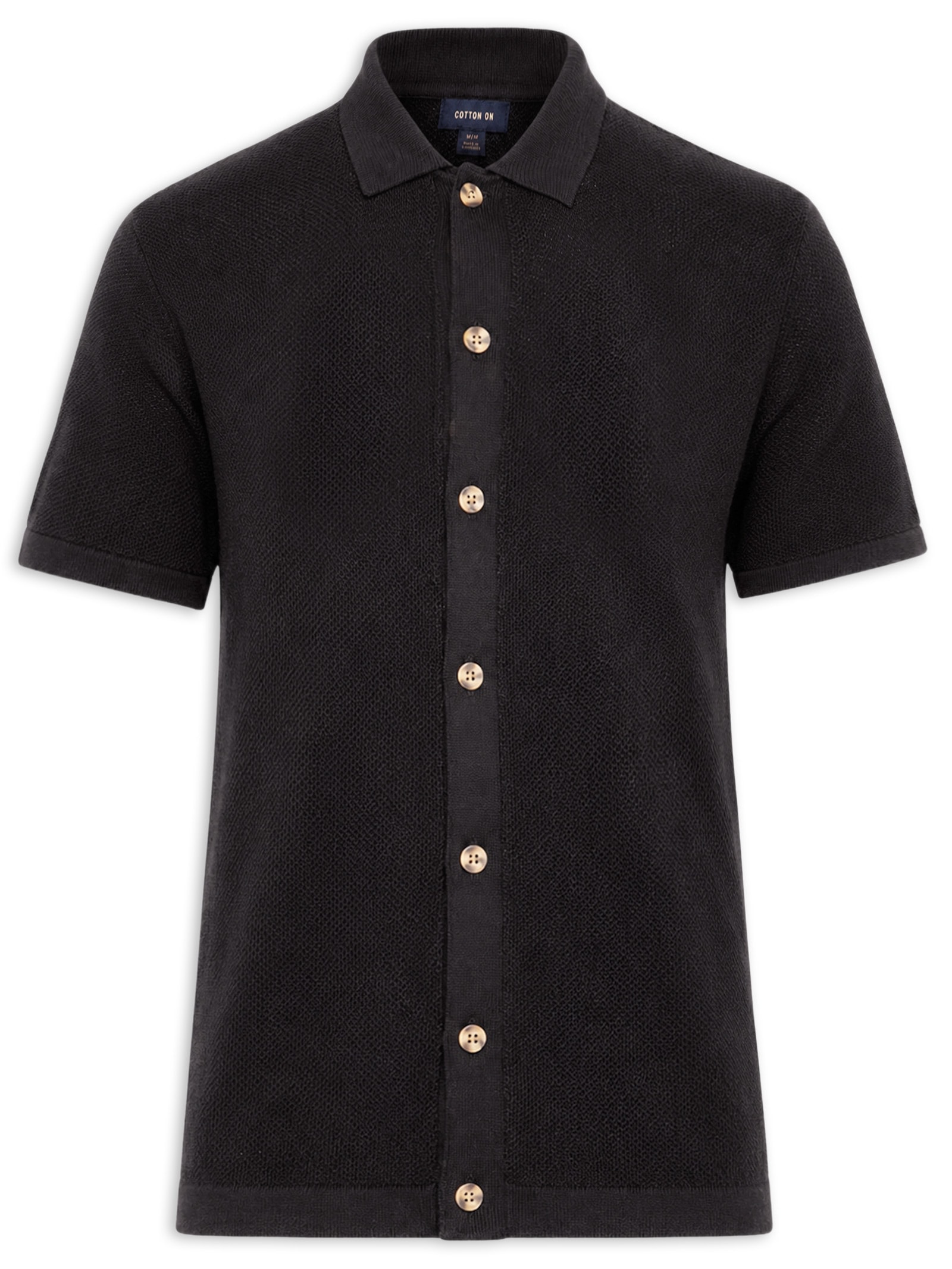 Camisa Masculina Manga Curta Box Fit Knit Verde Cotton On