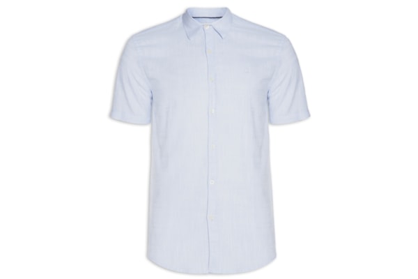 Camisa Masculina Manga Curta Buzios New - Azul