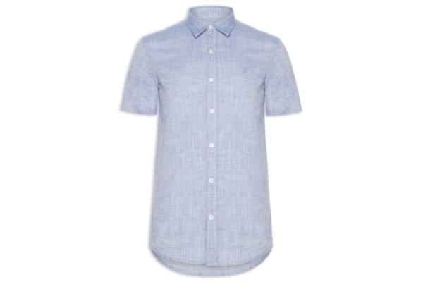 Camisa Masculina Manga Curta Búzios New - Azul