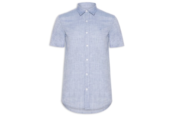 Camisa Masculina Manga Curta Búzios New - Azul