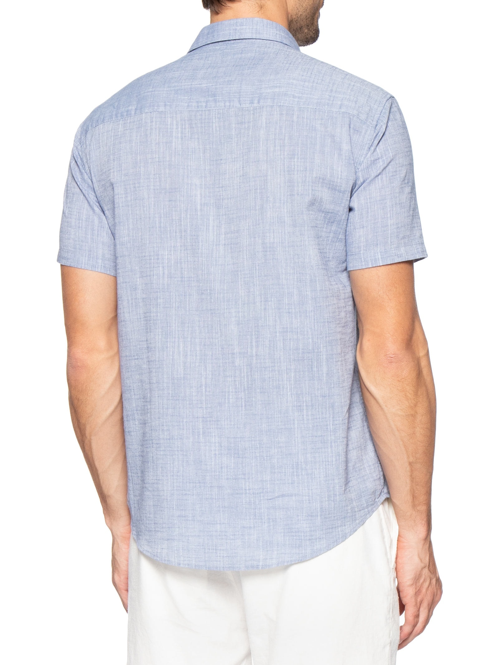 Camisa Masculina Manga Curta Búzios New Azul Foxton