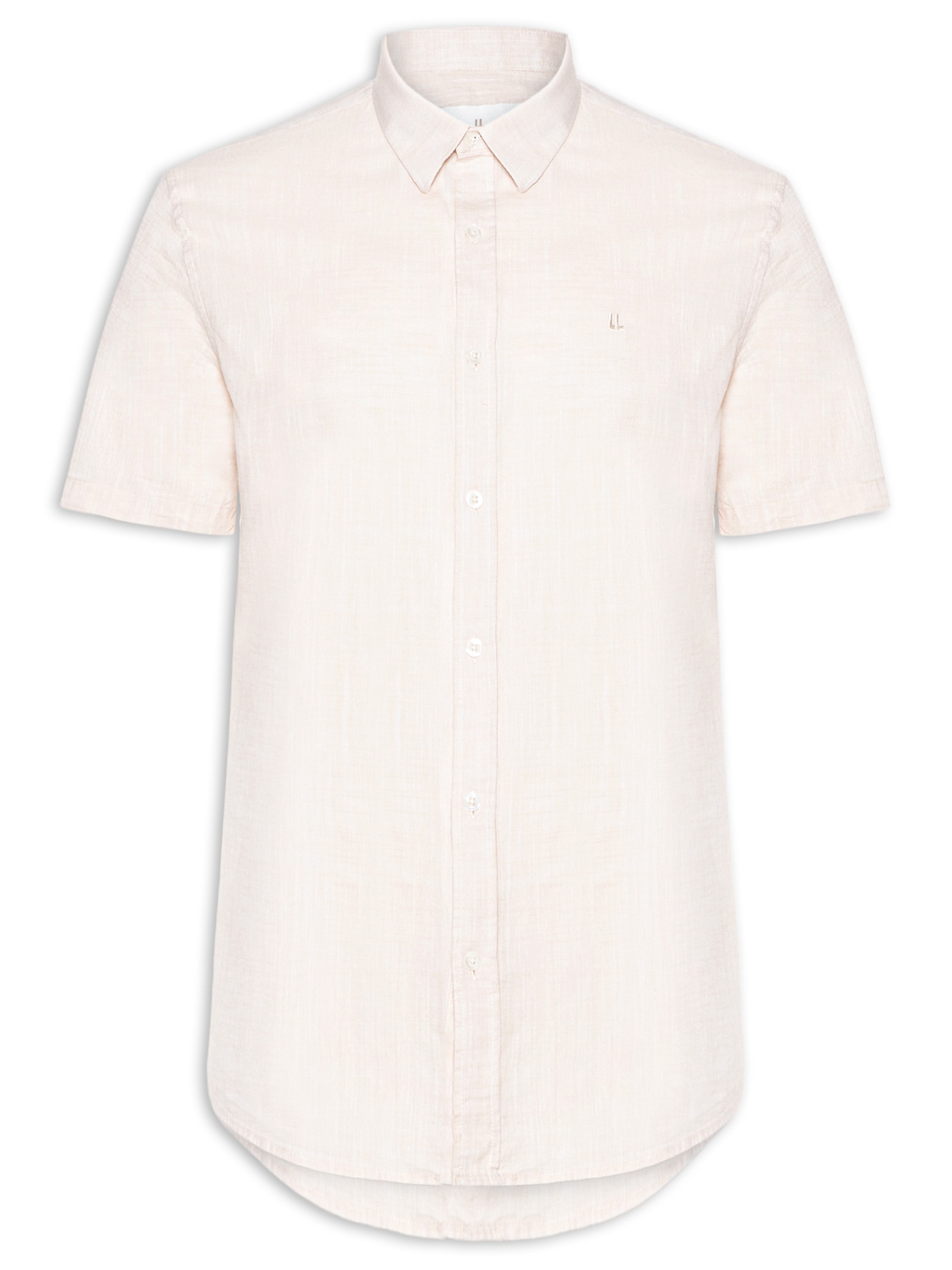 Camisa Masculina Manga Curta Búzios New Bege Foxton